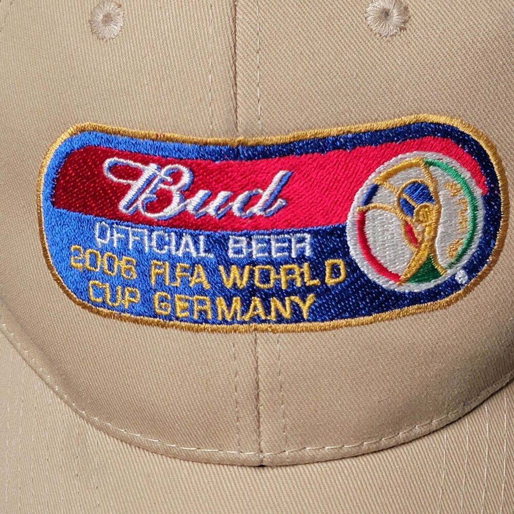 VTG Budweiser Baseball Cap 2006 FIFA World Cup Germany Hat Soccer Nissin OS Rare - Picture 2 of 8